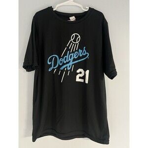 Los Angeles Dodgers Foundation Sunset Run Black Workout Shirt Youth Large Unisex